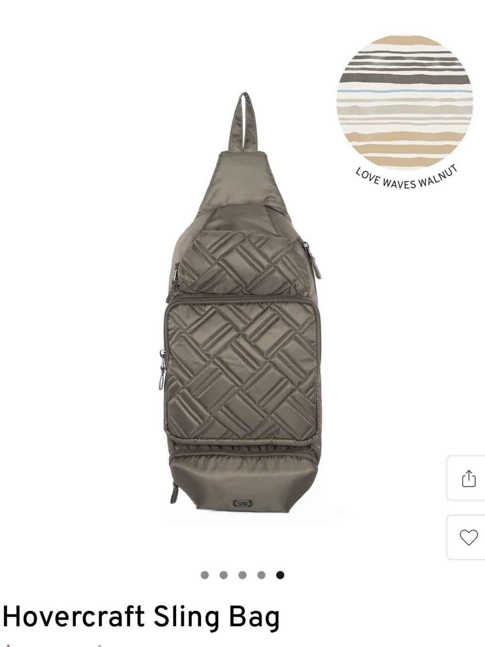 lug Hovercraft Sling Bag in Walnut